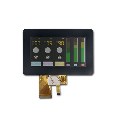 480x272 4,3-Zoll-Touchscreen-Motorrad-Messgeräte Ips TFT-LCD-Modul 16 LEDs 800Cd/M2