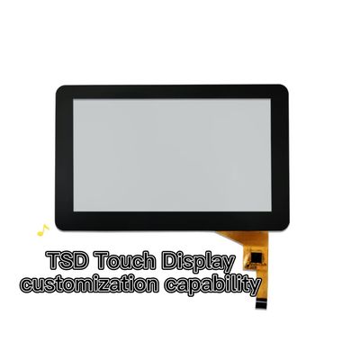 kapazitive Schnittstelle mit Berührungseingabe Bildschirms 7inch Coverglass 0.7mm I2C 800x480 Tft
