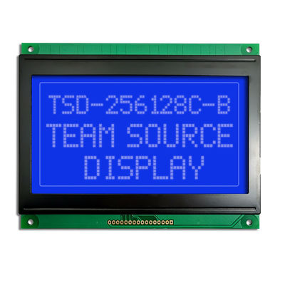 Kundenspezifische Grafik-einfarbiges LCD-Bildschirm-Anzeigen-Modul PFEILER 256x128 STN blaue Transmissive positive